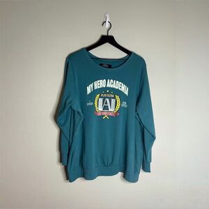 Torrid My Hero Academia Teal Cozy Fleece Sweatshirt